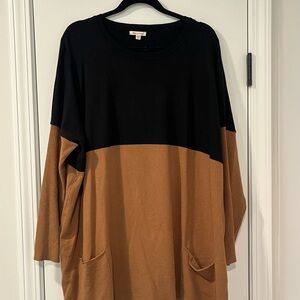 Chic Soul/Tea n Rose Black and Brown Sweater